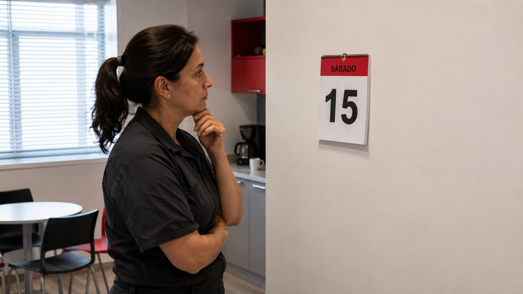 Calendario laboral con el 15 de agosto de 2026 señalado en sábado